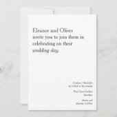 Modern Bold Black White Typography Stylish Wedding Kaart (Voorkant)