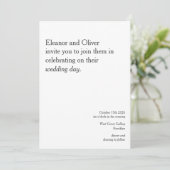 Modern Bold Black White Typography Stylish Wedding Kaart (Staand voorkant)
