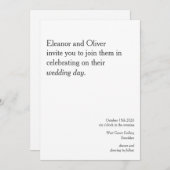 Modern Bold Black White Typography Stylish Wedding Kaart (Voorkant / Achterkant)