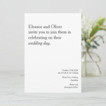 Modern Bold Black White Typography Stylish Wedding