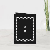 Modern Bold Black White Wedding Photo Bedankkaart (Achterkant)