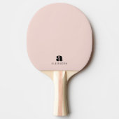 Modern Bold Blush Roze Monogram Naam Tafeltennisbatje (Voorkant)