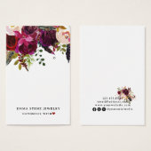 Modern Bold Boho Floral Earring Display Kaart (Voorkant /achterkant)