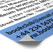 Modern Bold, Book Club Adverteren Poster (Hoek)