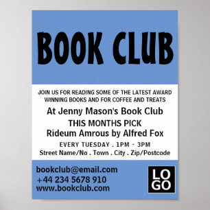 Modern Bold, Book Club Adverteren Poster