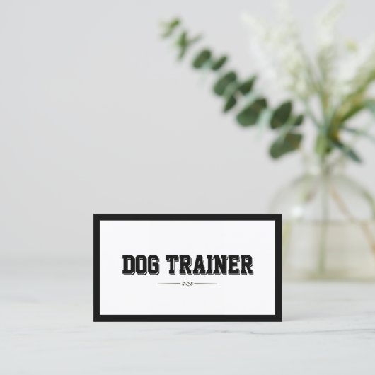 Modern Bold Border Dog Training Visitekaartje (Staand voorkant)