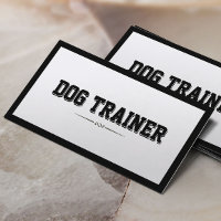 Modern Bold Border Dog Training Visitekaartje