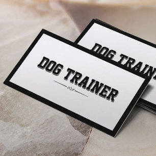 Modern Bold Border Dog Training Visitekaartje