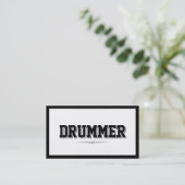 Modern Bold Border Drummer Visitekaartje (Staand voorkant)