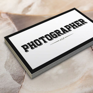 Modern Bold Border Fotografe Visitekaartje
