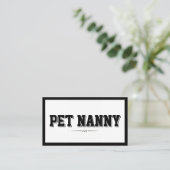 Modern Bold Border Pet Nanny Visitekaartje (Staand voorkant)