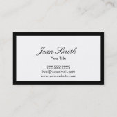 Modern Bold Border Pianist Visitekaartje (Achterkant)