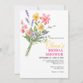 Modern Bold Bright Wild Flowers Vrijgezellenfeest Kaart (Voorkant)