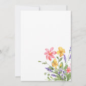 Modern Bold Bright Wild Flowers Vrijgezellenfeest Kaart (Achterkant)
