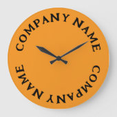 Modern & Bold Business Name Large Clock Grote Klok (Voorkant)