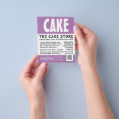 Modern Bold, Cakery, Cake Store Advertising Flyer (Hand)