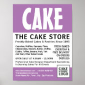Modern Bold, Cakery, Cake Store Advertising Poster (Voorkant)