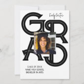 Modern Bold Calligraphy Afstuderen Kaart (Voorkant)