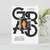 Modern Bold Calligraphy Afstuderen Kaart (Staand voorkant)