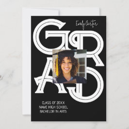 Modern Bold Calligraphy Afstuderen Kaart