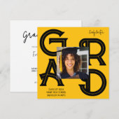 Modern Bold Calligraphy Afstuderen Kaart (Voorkant / Achterkant)