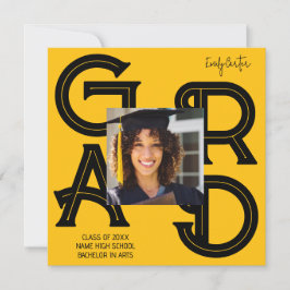 Modern Bold Calligraphy Afstuderen Kaart