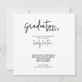 Modern Bold Calligraphy Afstuderen Kaart (Achterkant)