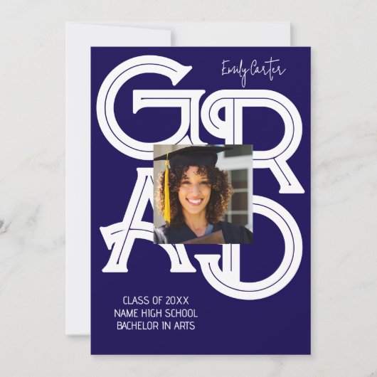 Modern Bold Calligraphy Afstuderen Kaart (Voorkant)