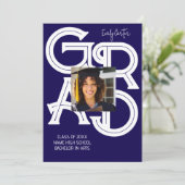 Modern Bold Calligraphy Afstuderen Kaart (Staand voorkant)