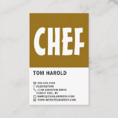 Modern Bold, Chef, Koken Visitekaartje (Voorkant)