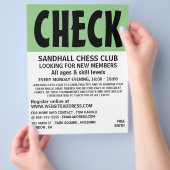 Modern Bold, Chess Club Adverteren Flyer (Hand)