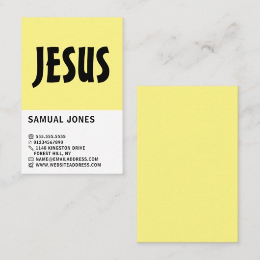Modern Bold, christendom, religie Visitekaartje (Voorkant / Achterkant)