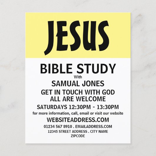 Modern Bold, Christian Bible Class Advert Flyer (Voorkant)