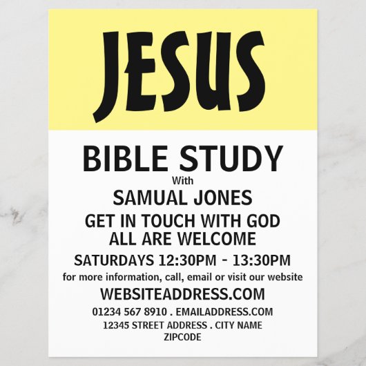 Modern Bold, Christian Bible Class Advert Flyer (Voorkant)