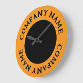 Modern & Bold Circled Business Name Large Clock Grote Klok (Hoek)