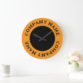 Modern & Bold Circled Business Name Large Clock Grote Klok (Huis)