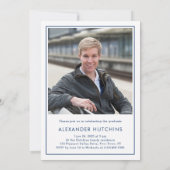 Modern Bold Class 2026 Navy Blue Graduation Party Kaart (Achterkant)