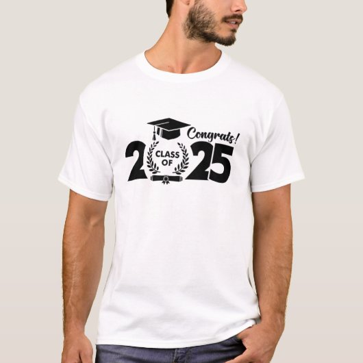 Modern Bold Class of 2025 Blackout T-shirt (Voorkant)