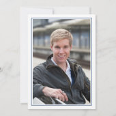 Modern Bold Class of 2026 Navy Blue Graduation Aankondiging (Achterkant)