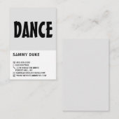 Modern Bold, danser, danserend instructeur Visitekaartje (Voorkant / Achterkant)