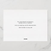 Modern bold date photo wedding save the date folie uitnodiging (Achterkant)