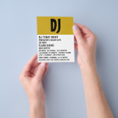 Modern Bold, DJ, Club Event Adverteren Flyer (Hand)