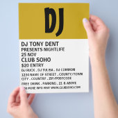 Modern Bold, DJ, Club Event Adverteren Flyer (Hand)