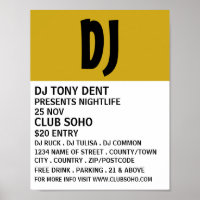 Modern Bold, DJ, Club Event Adverteren