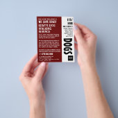 Modern Bold, Dog Walker Service Adverteren Flyer (Hand)