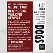 Modern Bold, Dog Walker Service Adverteren Flyer (Voorkant)