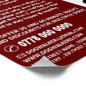 Modern Bold, Dog Walker Service Adverteren Poster (Hoek)