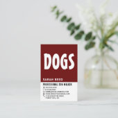 Modern Bold, Dog Walker Visitekaartje (Staand voorkant)