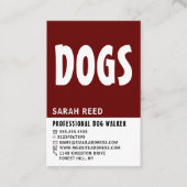 Modern Bold, Dog Walker Visitekaartje (Voorkant)