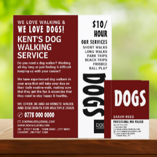Modern Bold, Dog Walker Visitekaartje